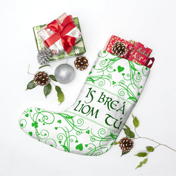 I Love You (Is Breá Liom Tú in Irish) Christmas Stocking