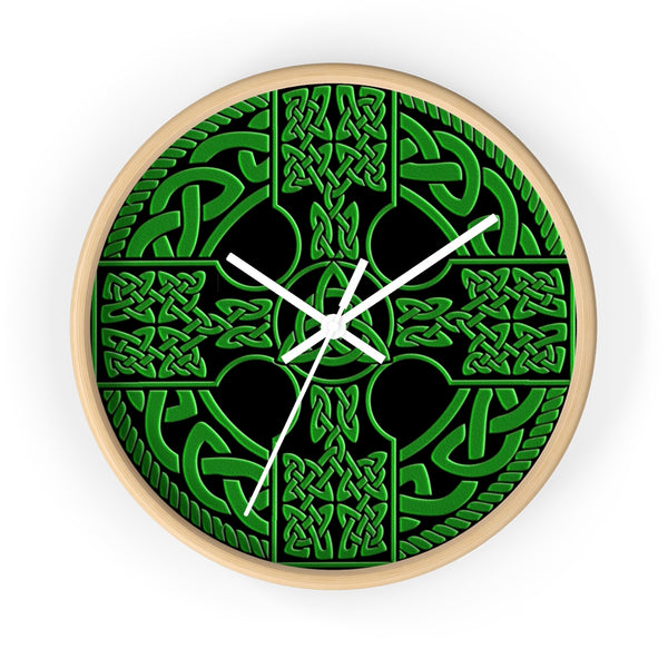 Irish Celtic Cross Shield Wall Clock