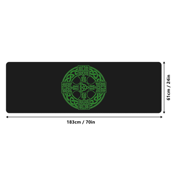 Irish Celtic Cross Shield Rubber Yoga Mat