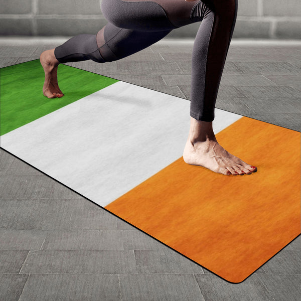 Distressed Irish Flag Rubber Yoga Mat