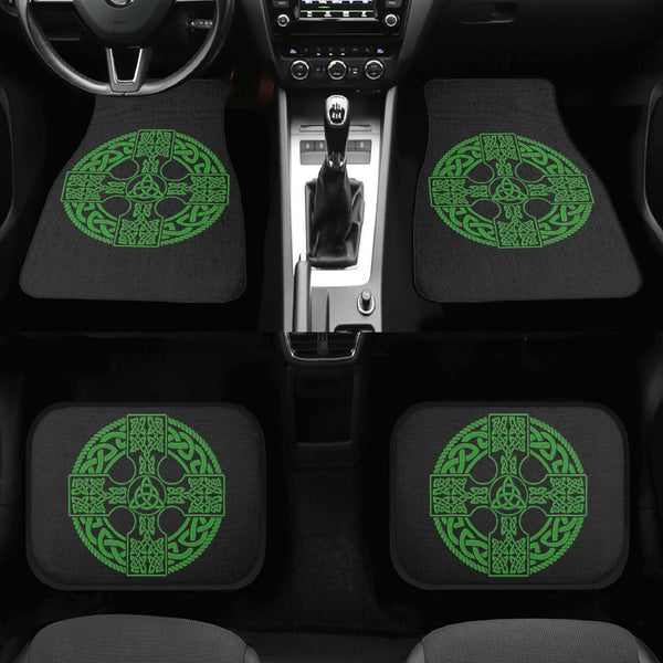 Irish Celtic Cross Shield Back & Front Car Floor Mats