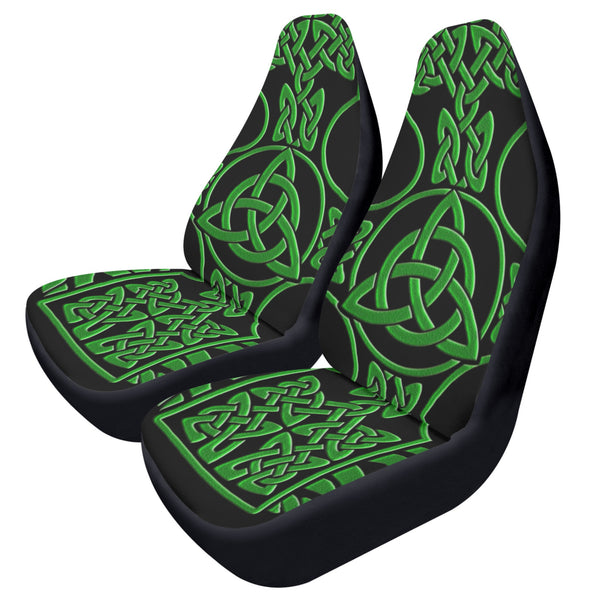 Irish Celtic Cross Shield Soft Front Car Seat Covers