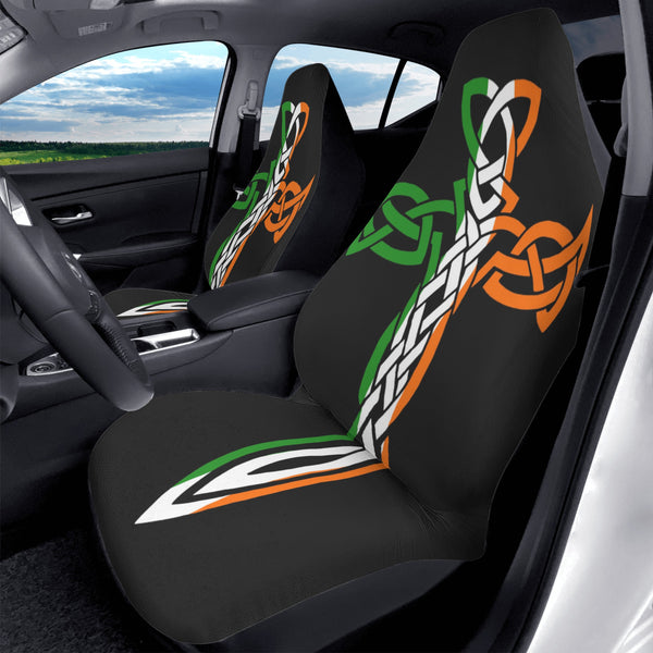 Irish Celtic Cross Dagger Soft Front Car Seat Covers