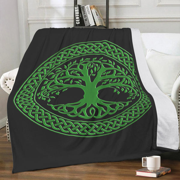 Irish Tree of Life Soft Polyester Premium Fleece Blanket
