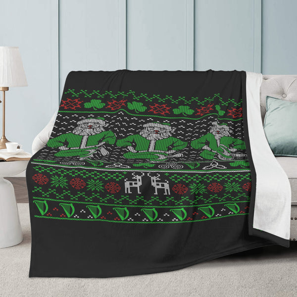 Irish Dancing Santas Soft Polyester Premium Fleece Blanket