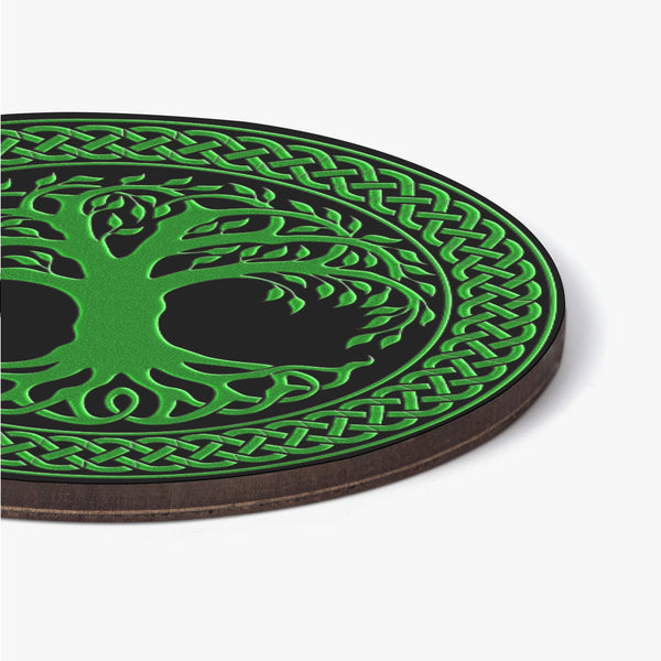 Irish Tree of Life Wood Coasters (Set of 4 Coasters)