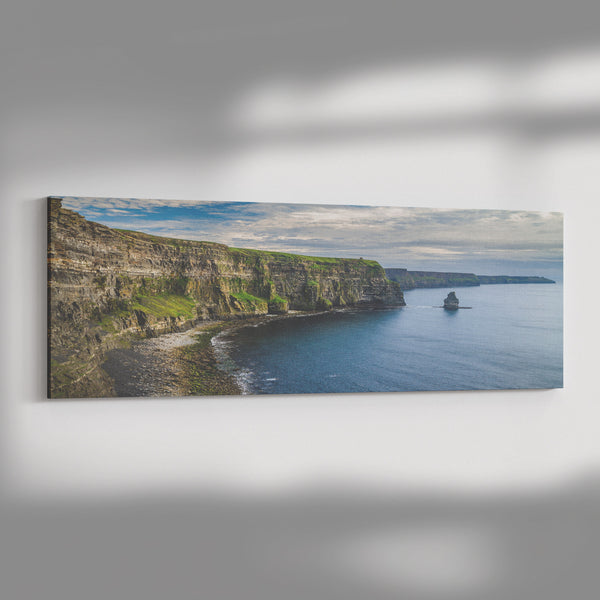Clare - Cliffs of Moher Panoramic Canvas Print Wall Art