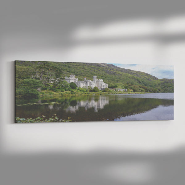 Galway - Kylemore Abbey Panoramic Canvas Print Wall Art
