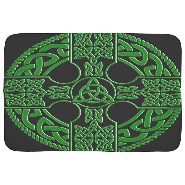 Irish Celtic Cross Shield Bath Mat