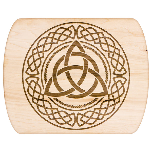 Irish Celtic Knot Triple Knot Hardwood Oval Cutting Board