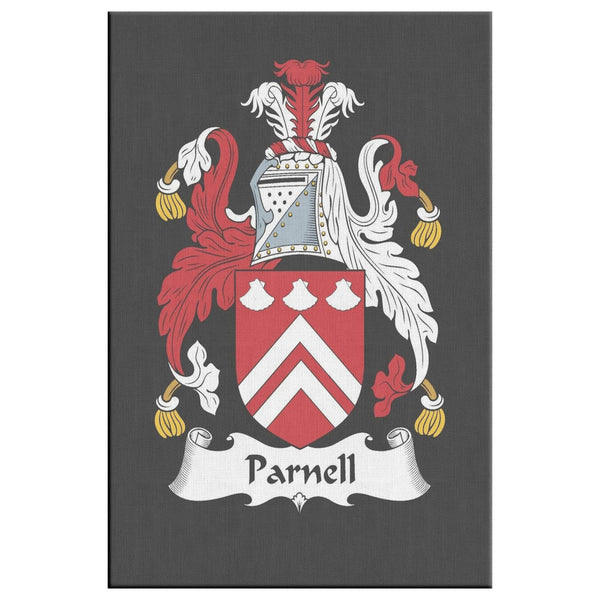 Irish Family Crest - Parnell - Canvas Print Wall Art