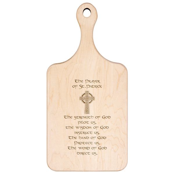 The Prayer of St. Patrick Hardwood Paddle Cutting Board