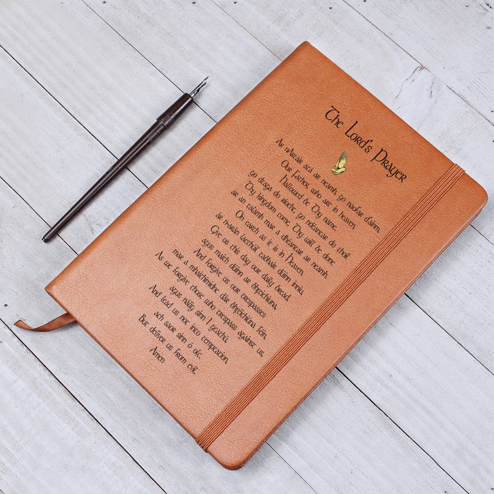 The Lord's Prayer (In Gaelic & English) Leather Journal