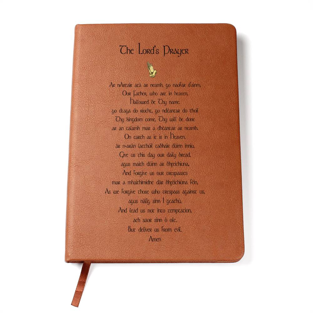The Lord's Prayer (In Gaelic & English) Leather Journal