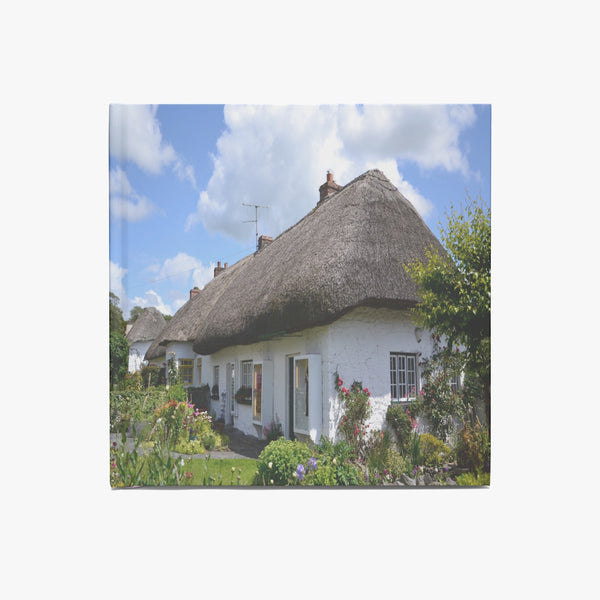 Irish Traditional Thatched Cottage Square Wedding Guest Book