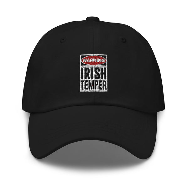 ☘️ WARNING...Irish Temper Embroidered Unisex Classic Cap ☘️