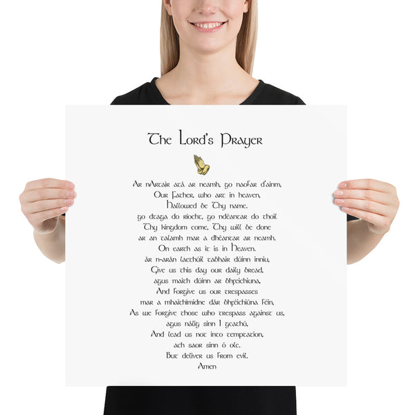 The Lord's Prayer (In Gaelic & English) Poster