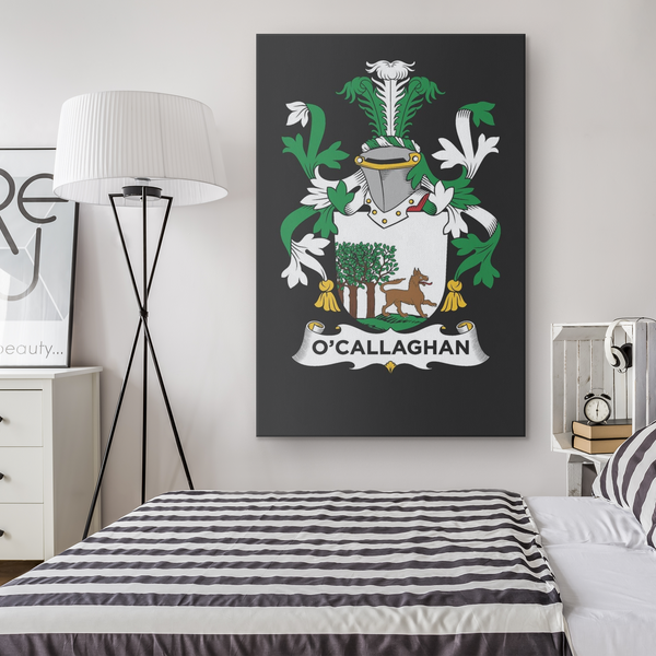 Irish Family Crest - O'Callaghan - Canvas Print Wall Art