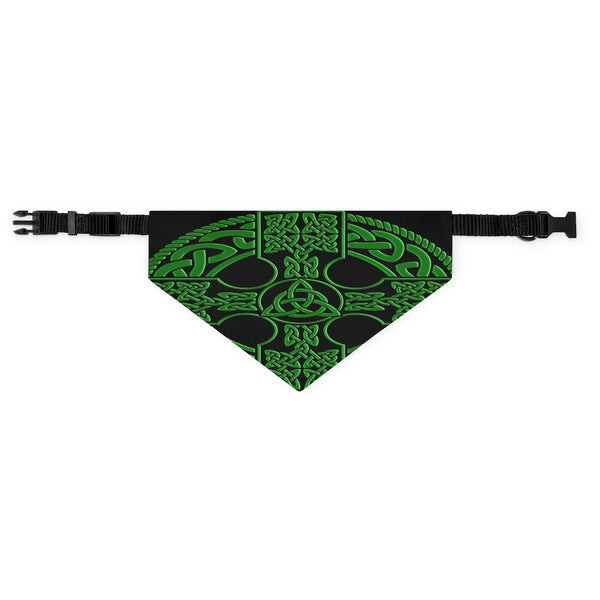 Irish Celtic Cross Shield Pet Bandana Collar