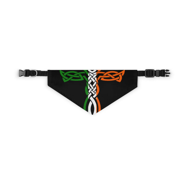 Irish Celtic Cross Dagger Pet Bandana Collar