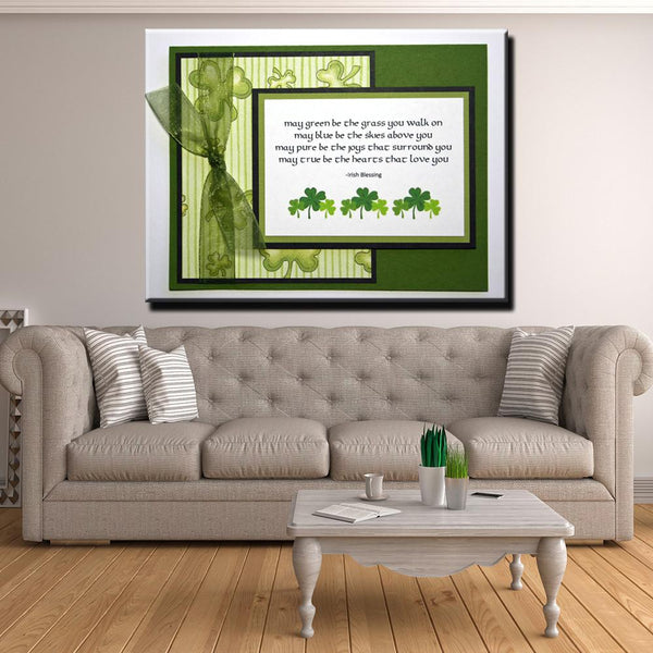 ☘️ May Green Be The Grass You Walk On Canvas Print Wall Art ☘️