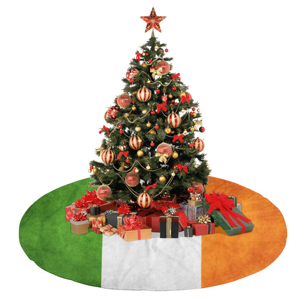 Distressed Irish Flag Christmas Tree Skirt