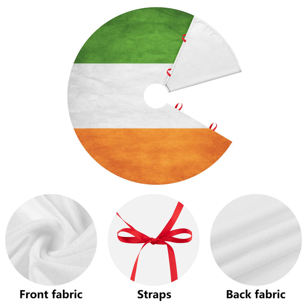 Distressed Irish Flag Christmas Tree Skirt
