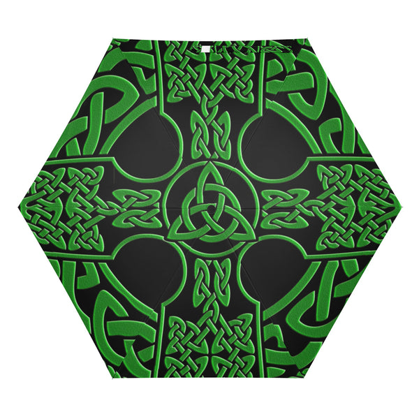 Irish Celtic Cross Shield Fully Auto Open & Close Umbrella
