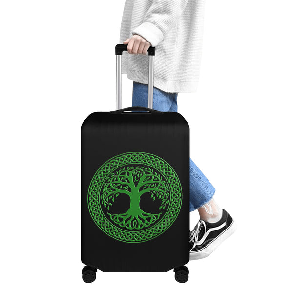 Irish Tree of Life Polyester Luggage Cover