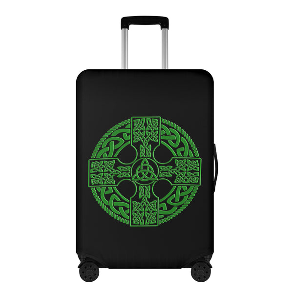 Irish Celtic Cross Shield Polyester Luggage Cover
