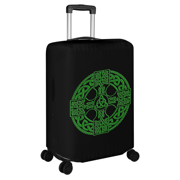 Irish Celtic Cross Shield Polyester Luggage Cover
