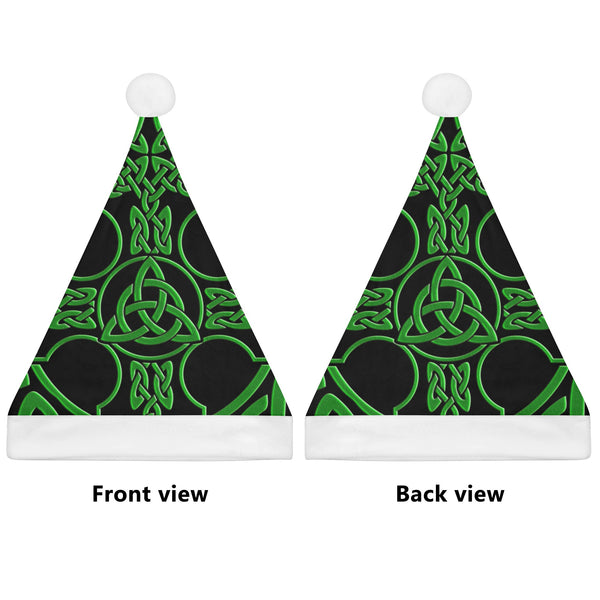 Irish Celtic Cross Shield Christmas Santa Hat