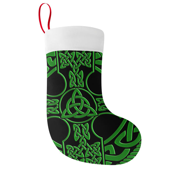 Irish Celtic Cross Shield Christmas Stocking