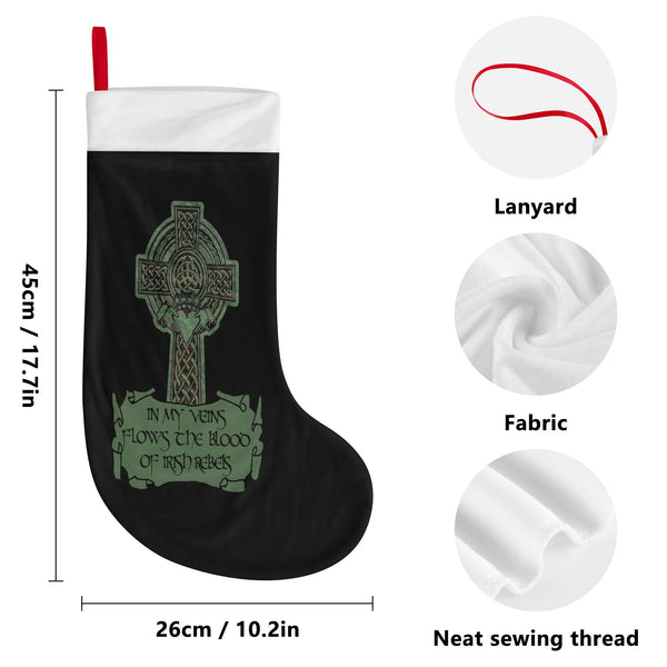 In My Veins Flows The Blood Of Irish Rebels Christmas Stocking