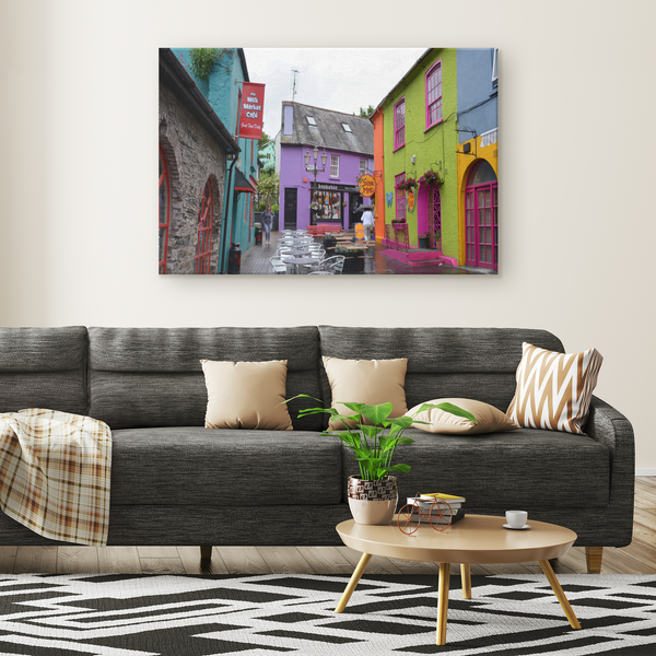 Cork - Colorful Houses Canvas Print Wall Art