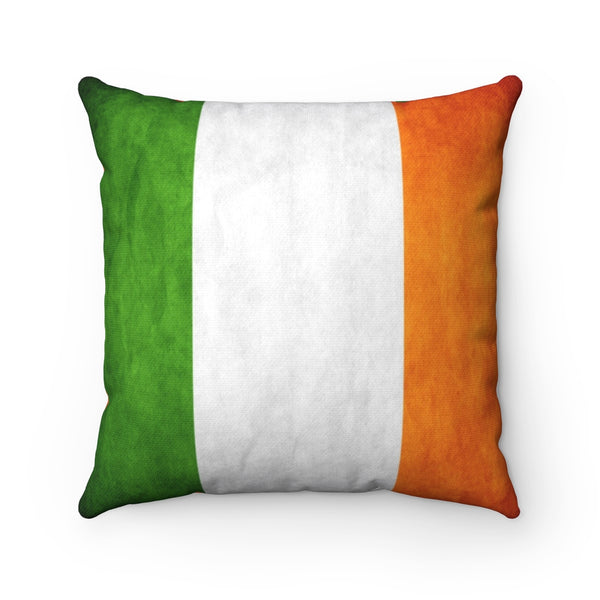 ☘️ Distressed Ireland Flag - Spun Polyester Square Pillow ☘️
