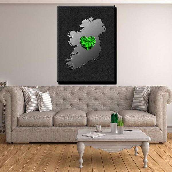 ☘️ Ireland My Heart Is In Ireland - Canvas Print Wall Art ☘️