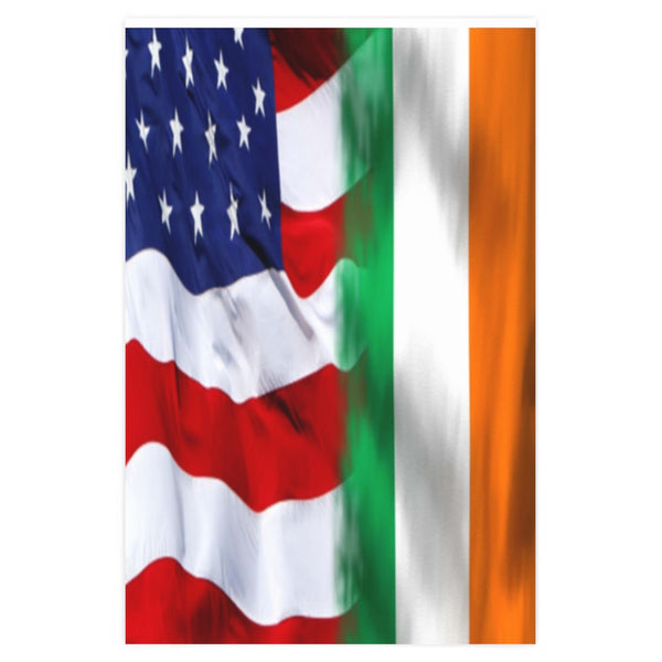 American Irish Flag Wrapping Paper