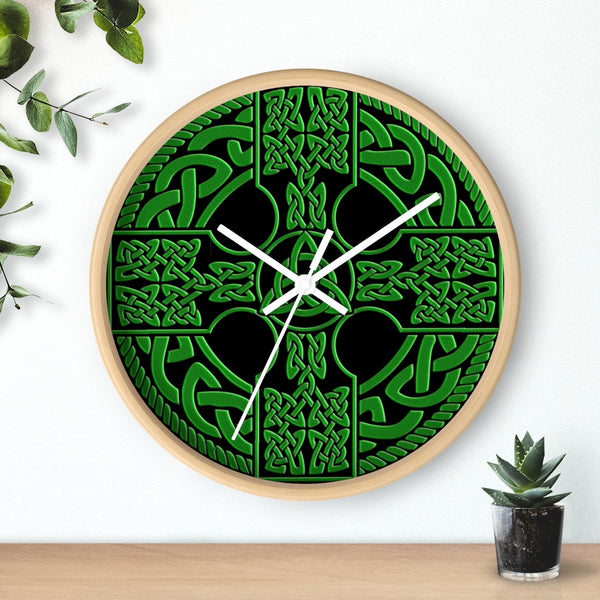 Irish Celtic Cross Shield Wall Clock