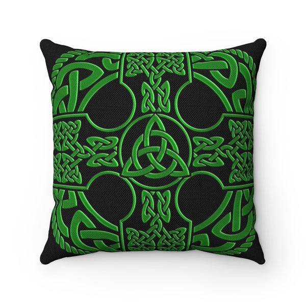 ☘️ Celtic Cross Shield - Spun Polyester Square Pillow ☘️
