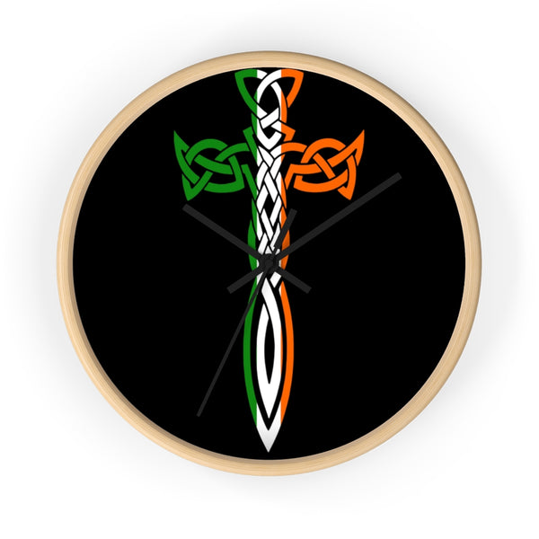 Irish Celtic Cross Dagger Wall Clock