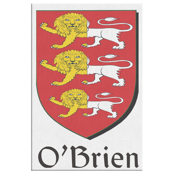 Irish Family Shield - O'Brien - Canvas Print Wall Art