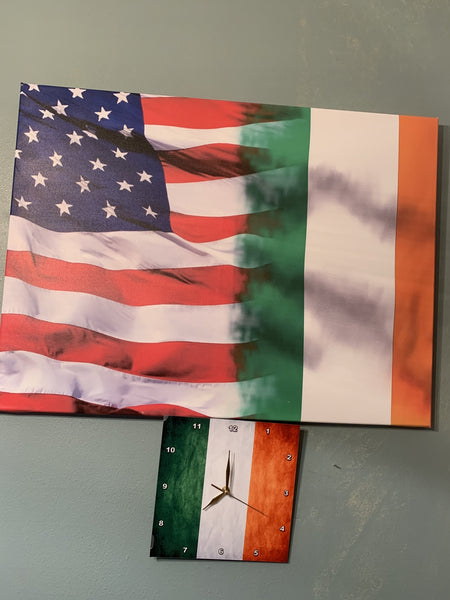 ☘️ Distressed American Irish Flag Canvas Print Wall Art ☘️