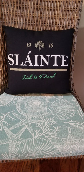 ☘️ Sláinte...Irish & Proud - Spun Polyester Square Pillow ☘️