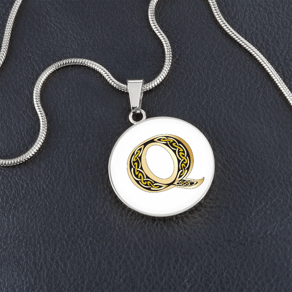 Celtic Initial Luxury Necklace - Initial Q