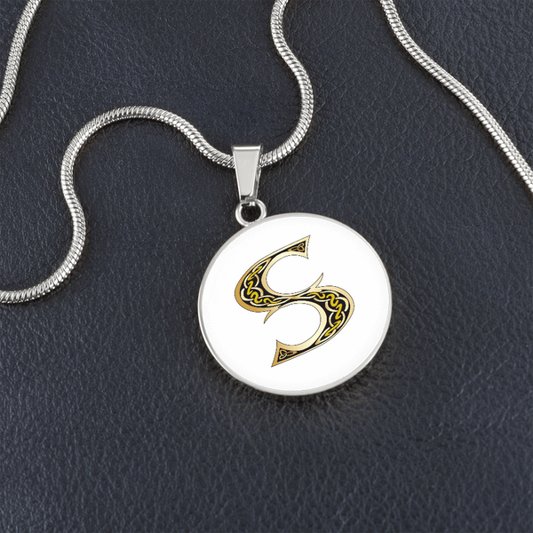 Celtic Initial Luxury Necklace - Initial S