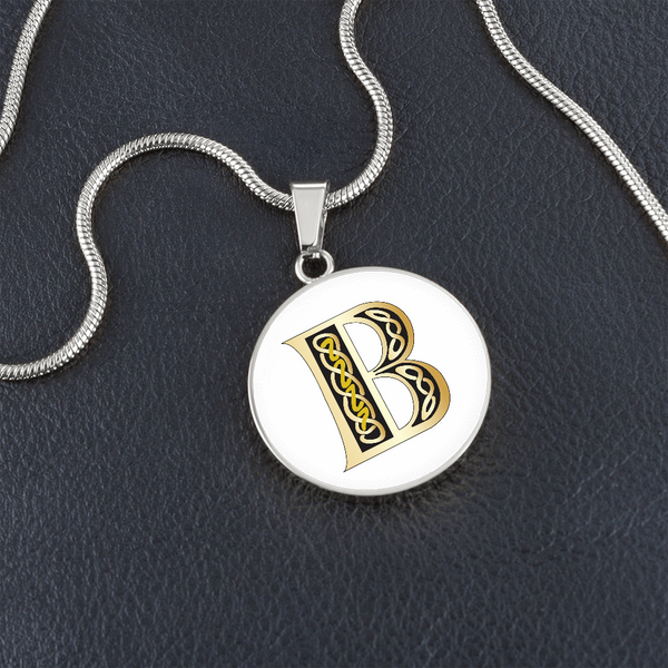 Celtic Initial Luxury Necklace - Initial B