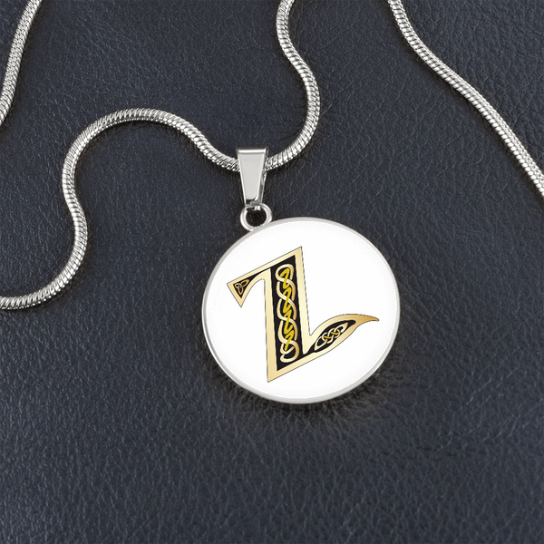 Celtic Initial Luxury Necklace - Initial Z