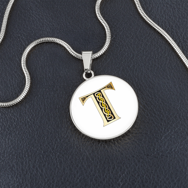 Celtic Initial Luxury Necklace - Initial T