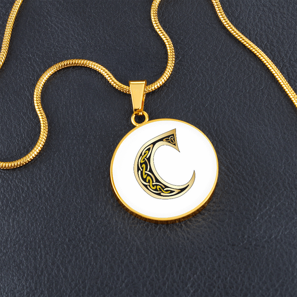 Celtic Initial Luxury Necklace - Initial C